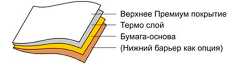 Популярные размеры термоэтикеток